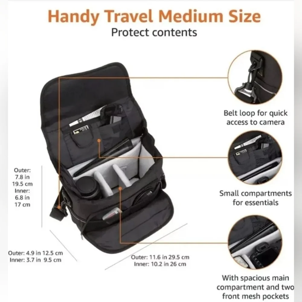 Amazon Basics Medium DSLR Camera and Equipment Bag